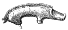 Black and White drawing of the Guilden Morden boar