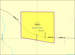 Detailed map of Monowi, Nebraska