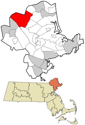 Location in Essex County, state of Massachusetts, New England.