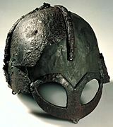 Colour photograph of the Gjermundbu helmet