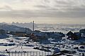 Ilulissat town with snow