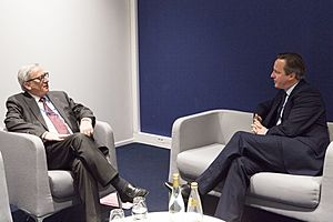 Jean-Claude Juncker met with British PM Cameron at the COP21