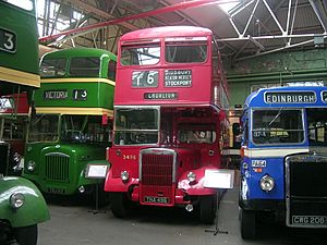 Manchester Transport Museum buses TRJ 112 and TNA 486 and CWG 206