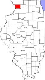 Carroll County's location in Illinois