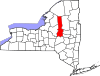 State map highlighting Herkimer County