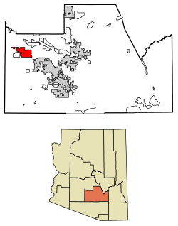 Location of Maricopa in Pinal County, Arizona