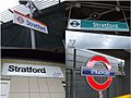 Stratford station signage