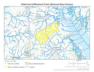 Watershed of Blackbird Creek (Delaware Bay tributary)