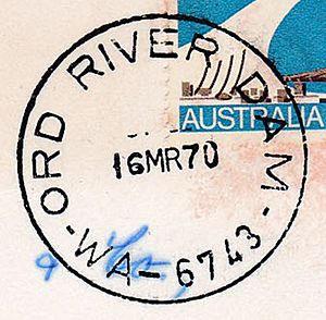 Westen Australia postmark Ord River Dam