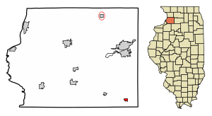 Location of Deer Grove in Whiteside County, Illinois.