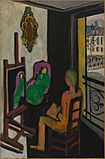 Henri Matisse, 1916-17, Le Peintre dans son atelier (The Painter and His Model), oil on canvas, 146.5 x 97 cm, Musée National d'Art Moderne, Centre Georges Pompidou, Paris