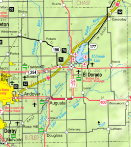 Map of Butler Co, Ks, USA.png
