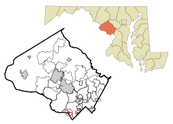 Location of Glen Echo, Maryland