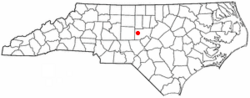 Location of Siler City, North Carolina