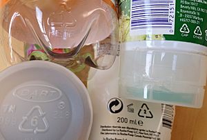 Recycling codes on products