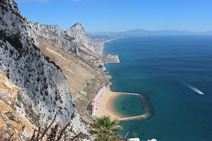 Rock of Gibraltar from the Mediterranean Steps