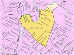 Census Bureau map of Wallington, New Jersey