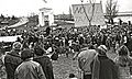 Demonstration against oil tankers on Canadian side of Peace Arch Park, 1970