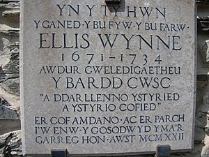 Ellis Wynne plaque