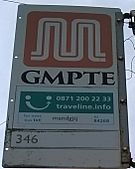 GMPTE (Transport for Greater Manchester) 346 Bus Stop