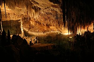 Interior de las Cuevas del Drach