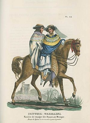 Maniere de voyager des Dames au Mexique by Claudio Linati 1828