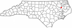 Location of Plymouth, North Carolina