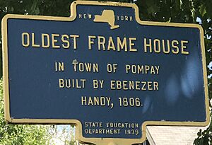 NYS Historic Markers OldestFrameHouse