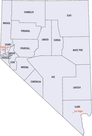 Nevada counties, annotated