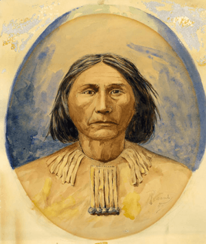Nisqually-Chief-Leschi-Portrait-by-Raphael-Coombs-1894