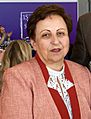 Nobel Peace Laureate Shirin Ebadi at the World Summit of Nobel Peace Laureates in Barcelona, 2015 (cropped)