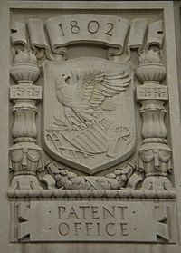 Patent Office relief on the Herbert C. Hoover Building