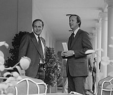 Richard Cheney with another member of the Ford administration staff at the White House