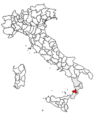 Location of Province of Vibo Valentia