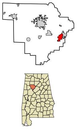 Location of Dora in Walker County, Alabama.