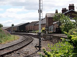 Bedale railway station, view to the west, Wensleydale Railway, North Yorkshire