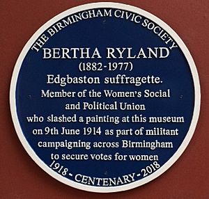 Bertha Ryland blue plaque