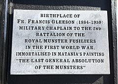 Francis Gleeson military chaplain, Templemore plaque, Co. Tipperary