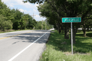 Looking east toward Jolietville along Indiana State Road 32