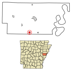 Location in Lee County, Arkansas