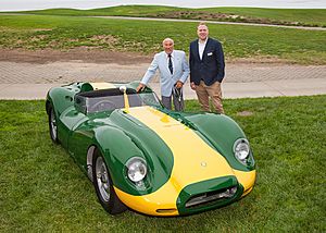 Lister CEO Lawrence Whittaker and Sir Stirling Moss