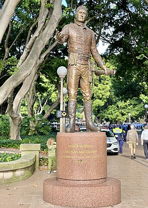 Major General Lachlan Macquarie statue, HydePark, Sydney, 2021