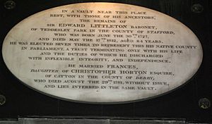 Penkridge St Michael - Sit Edward Littleton 1812 monument