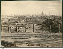 Port Dock excavations, Port Adelaide, South Australia, 1879