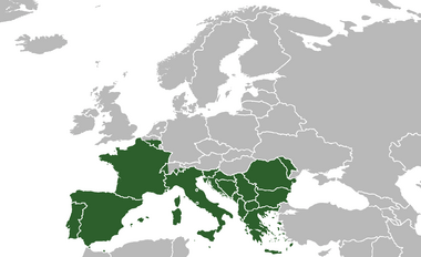Southern Europe (Robinson projection)