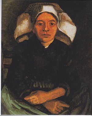 Van Gogh - Bäuerin, sitzend, mit weißer Haube