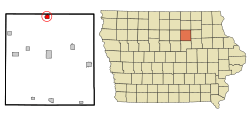 Location of Greene, Iowa