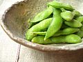 Edamame - boild green soybeans