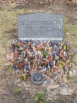 Harvey Pekar grave stone