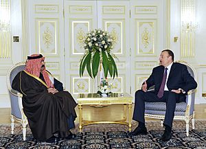 Ilham Aliyev met with the Emir of Qatar, Sheikh Hamad bin Khalifa Al Thani, 2012 02
